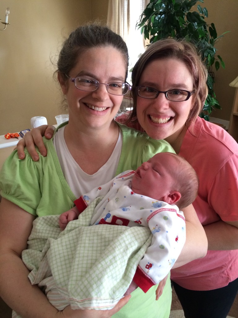 With Becky's sister Christy and baby Benjamin
