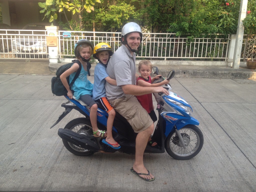 Scooter in Thailand family
