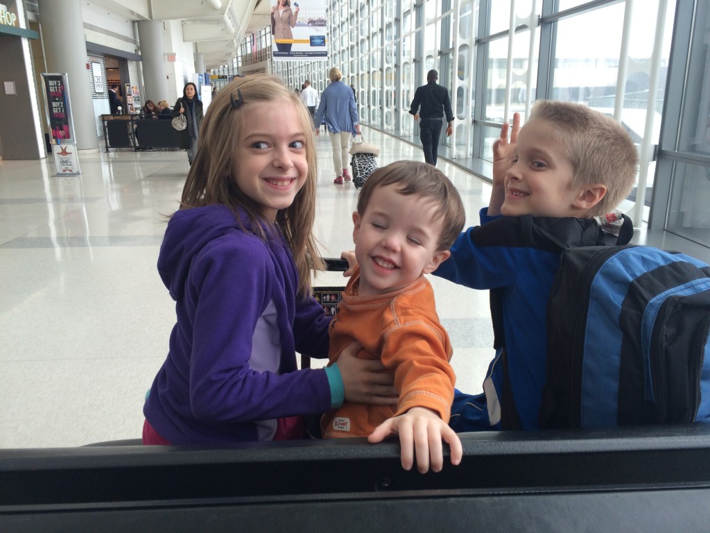 Kids in airport